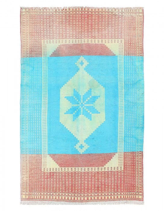 Reversible Persian cotton sumak hand woven rug 5'8'' X 9'1'': Reversible Persian cotton sumak hand woven rug 5'8'' X 9'1'' - Circa 1960, Sumak, Hand-Woven, Cotton, 300 -D13789- 862.This item is part of our fine auction collection which includes many fine home ac