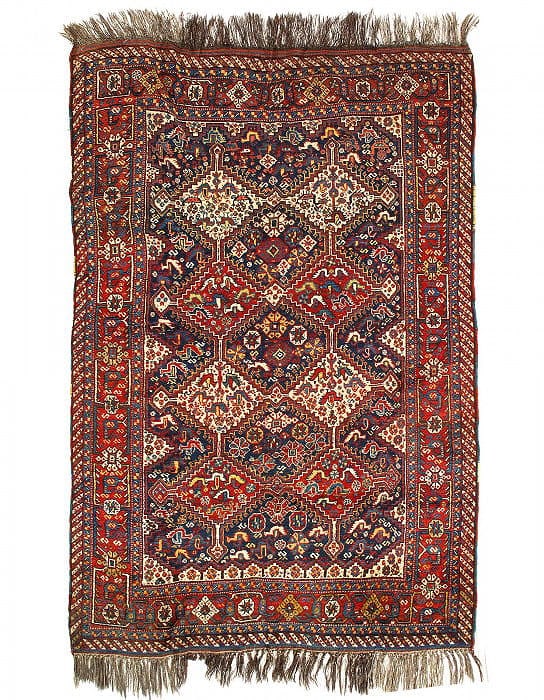 Navy Blue Persian Antique Qashgaei 4'11"X6'8": Navy Blue Persian Antique Qashgaei 4'11"X6'8" - circa 1920, Qashqai, Hand-Knotted, Lamb's Wool, 300 -D14517- 862.This item is part of our fine auction collection which includes many fine home accessor