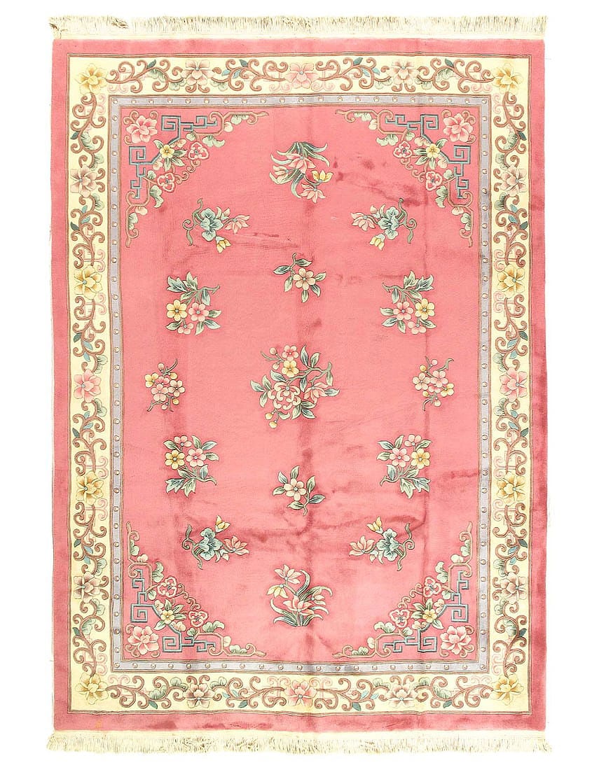 Pink Chines peking 8'5"X 11'11": Pink Chines peking 8'5"X 11'11" - CIRCA 2000, Peking, Hand-Knotted, Lamb's Wool, 300 -13280- 862.This item is part of our fine auction collection which includes many fine home accessories including