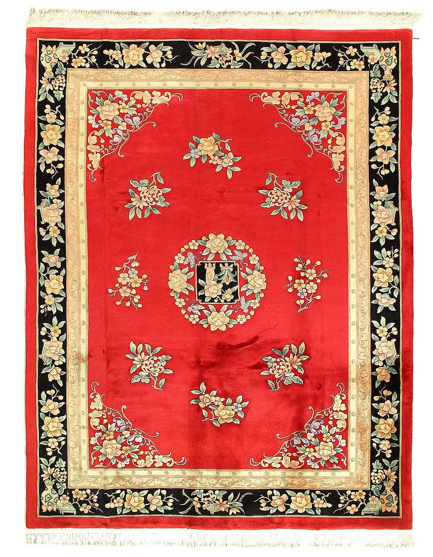 Red Chines peking 8'5"x 11'7": Red Chines peking 8'5"x 11'7" - CIRCA 1970, Peking, Hand-Knotted, Lamb's Wool, 300 -52001- 862.This item is part of our fine auction collection which includes many fine home accessories including