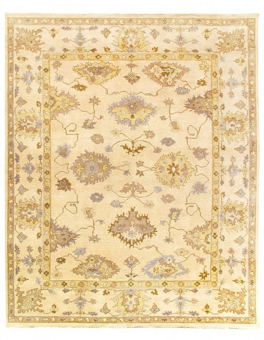 Ivory Fine Hand Knotted Oushak 8' X 10': Ivory Fine Hand Knotted Oushak 8' X 10' - New, Oushak, Hand-Knotted, Lamb's Wool, 300 -D10974- 862.This item is part of our fine auction collection which includes many fine home accessories including 