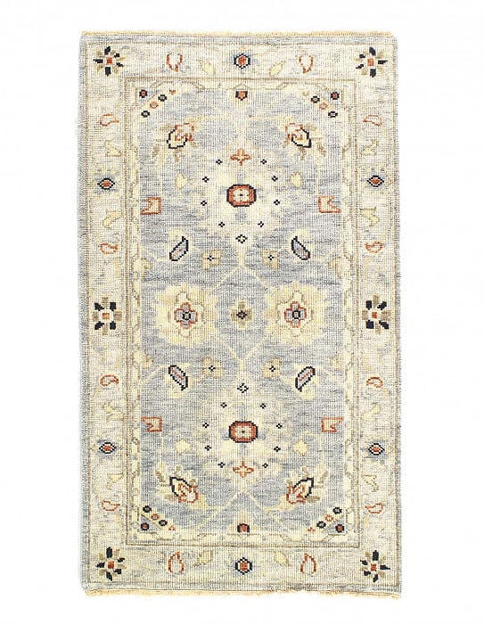 Gray Color Fine Hand knotted Oushak rug 3' X 5'2'': Gray Color Fine Hand knotted Oushak rug 3' X 5'2'' - New, Oushak, Hand-Knotted, Lamb's Wool, 300 -D14374- 862.This item is part of our fine auction collection which includes many fine home accessories