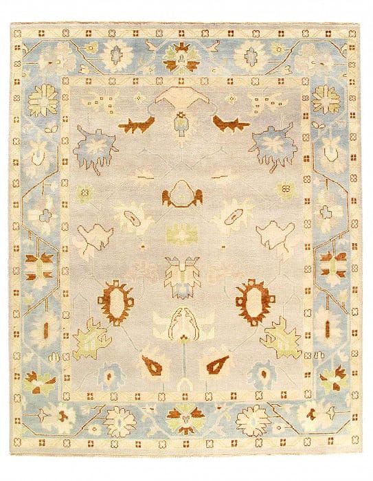 Fine Hand knotted Oushak rug 8' X 9' 11'': Fine Hand knotted Oushak rug 8' X 9' 11'' - New, Oushak, Hand-Knotted, Lamb's Wool, 300 -D14357- 862.This item is part of our fine auction collection which includes many fine home accessories includin