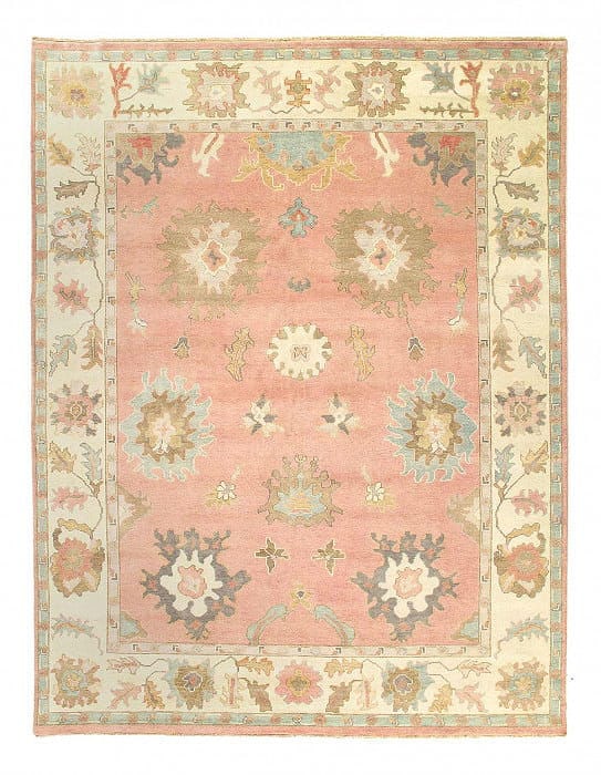 Fine Hand knotted Oushak rug 8'11'' X 11'9'': Fine Hand knotted Oushak rug 8'11'' X 11'9'' - New, Oushak, Hand-Knotted, Lamb's Wool, 300 -D14358- 862.This item is part of our fine auction collection which includes many fine home accessories inclu