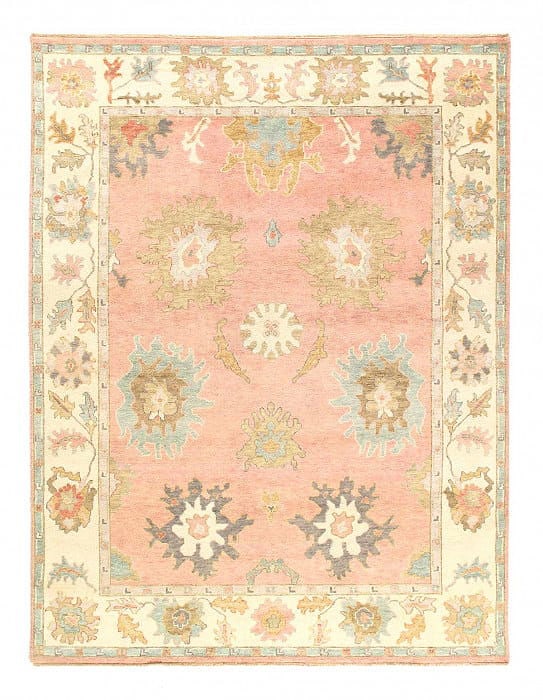 Fine Hand knotted Oushak rug 7'8'' X 10'1'': Fine Hand knotted Oushak rug 7'8'' X 10'1'' - New, Oushak, Hand-Knotted, Lamb's Wool, 300 -D14359- 862.This item is part of our fine auction collection which includes many fine home accessories includ