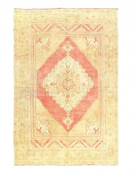 Vintage Turkish oushak Rug - 6'6"x 9'11": Vintage Turkish oushak Rug - 1980, Oushak, Hand-Knotted, Lamb's Wool, 300 -D14489- 862.This item is part of our fine auction collection which includes many fine home accessories including antique rugs