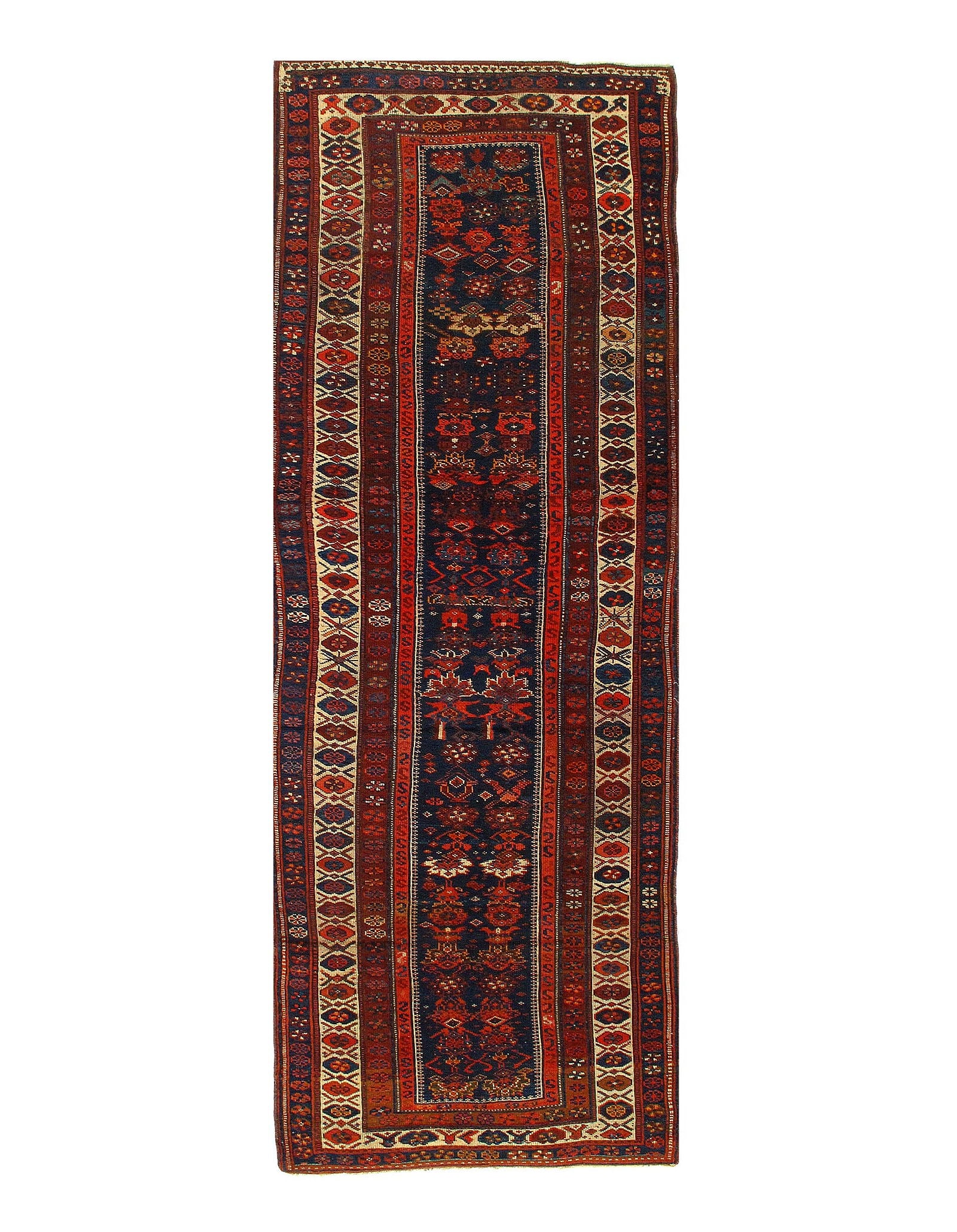 Navy Persian Antique NW runner 3' 7'' X 10' 7'': Navy Persian Antique NW runner 3' 7'' X 10' 7'' - Circa 1920, NorthWest, Hand-Knotted, Lamb's Wool, 300 -D06603- 862.This item is part of our fine auction collection which includes many fine home acce