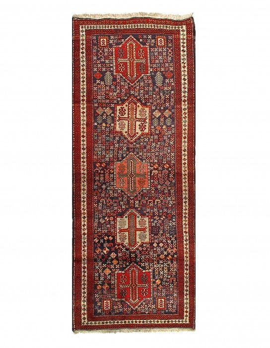 Navy Blue Antique N.W Runner 3'8" X 9'8": Navy Blue Antique N.W Runner 3'8" X 9'8" - circa 1920, NorthWest, Hand-Knotted, Lamb's Wool, 300 -14381- 862.This item is part of our fine auction collection which includes many fine home accessories 