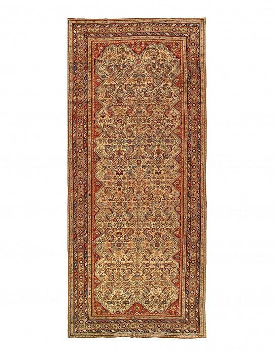 Beige Fine Antique NW Rug 5'6'' X 13': Beige Fine Antique NW Rug 5'6'' X 13' - Circa 1920, NorthWest, Hand-Knotted, Lamb's Wool, 300 -D05707- 862.This item is part of our fine auction collection which includes many fine home accessories in