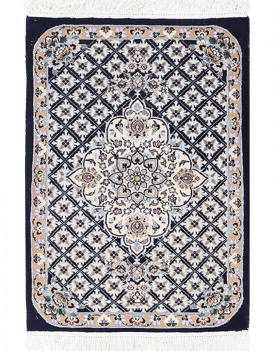 Black Fine Hand Knotted Persian Silk & wool Nain 2'X 3': Black Fine Hand Knotted Persian Silk & wool Nain 2'X 3' - NEW, Nain, Hand-Knotted, Wool & Silk, 300 -D13720- 862.This item is part of our fine auction collection which includes many fine home accessor