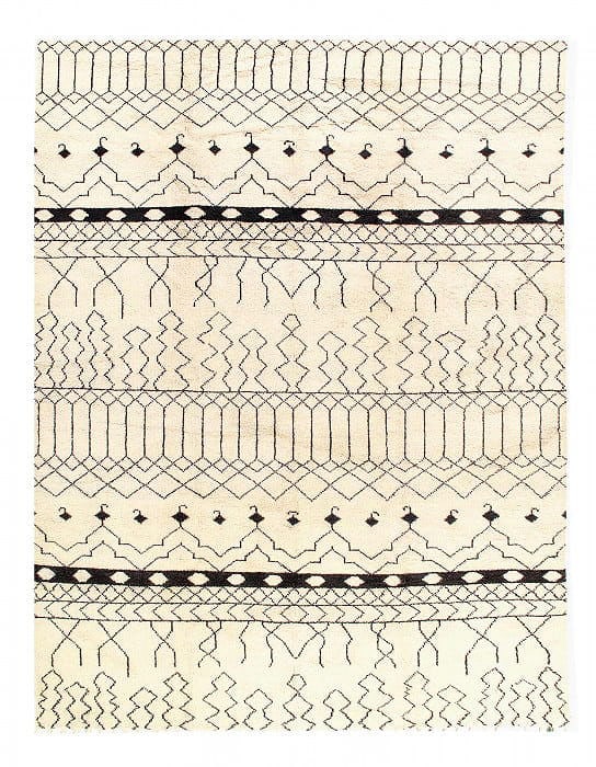Moroccan Design Hand-Knotted Rug 9' X 12'1'': Moroccan Design Hand-Knotted Rug 9' X 12'1'' - New, Moroccan, Hand-Knotted, Lamb's Wool, 300 -D12753- 862.This item is part of our fine auction collection which includes many fine home accessories inc