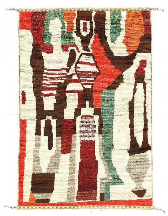 Multi Color fine Hand knotted Moroccan rug 5'3'' X 7'5'': Multi Color fine Hand knotted Moroccan rug 5'3'' X 7'5'' - New, Moroccan, Hand-Knotted, Lamb's Wool, 300 -D14411- 862.This item is part of our fine auction collection which includes many fine home acc