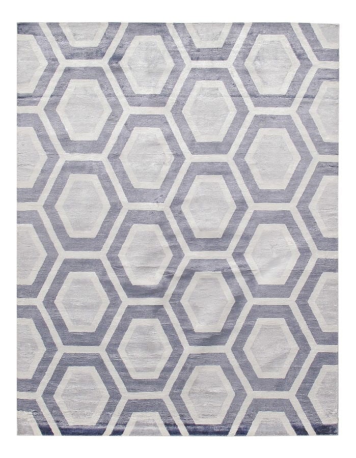 Light Blue Modern Bamboo silk 8'X 10': Light Blue Modern Bamboo silk 8'X 10' - NEW, Modern, Hand-Knotted, Bamboo Silk, 300 -D10102- 862.This item is part of our fine auction collection which includes many fine home accessories including an
