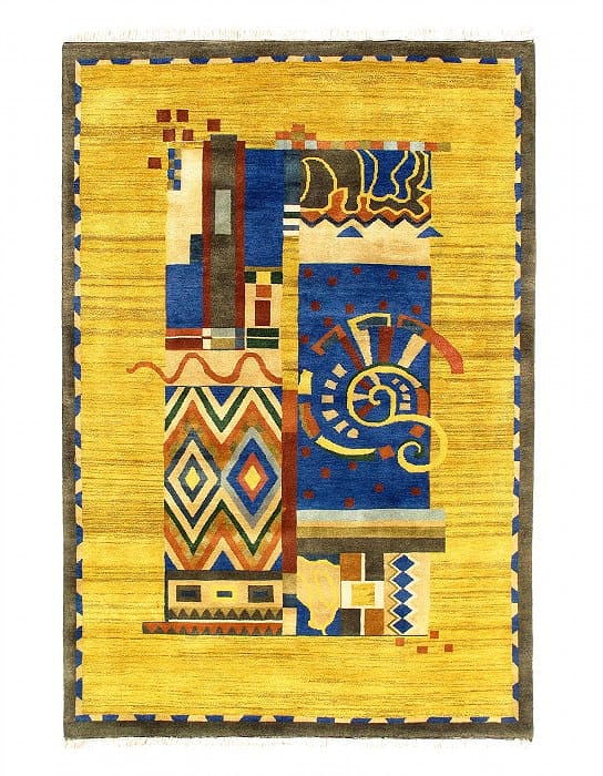 Fine Hand Knotted Modern Rug 6'1'' X 9': Fine Hand Knotted Modern Rug 6'1'' X 9' - New, Modern, Hand-Knotted, Lamb's Wool, 300 -25597- 862.This item is part of our fine auction collection which includes many fine home accessories including a