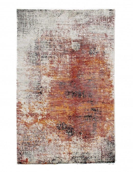 Rust Modern Rug 5' X 8': Rust Modern Rug 5' X 8' - New, Modern, Hand-Knotted, Wool & Silk, 300 -D08920- 862.This item is part of our fine auction collection which includes many fine home accessories including antique rugs, vi