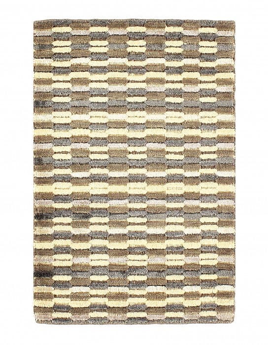 Modern Earth-tone Hand-made Bamboo Silk Indo Rug - 2' x 3': Modern Earth-tone Hand-made Bamboo Silk Indo Rug - 2' x 3' - New, Modern, Hand-Knotted, Crystal, 300 -D10909- 862.This item is part of our fine auction collection which includes many fine home accesso