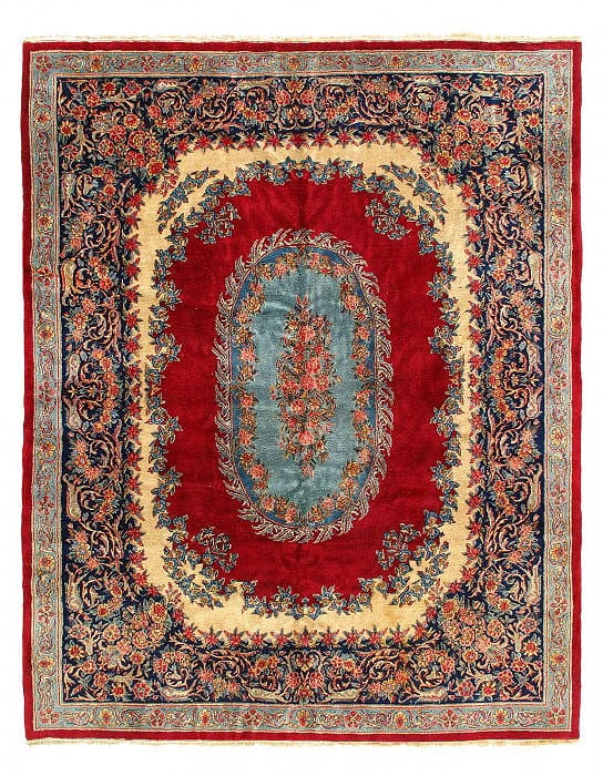 Fine Hand Knotted Persain Vintage Kerman rug 7'11'' X 9'11'': Fine Hand Knotted Persain Vintage Kerman rug 7'11'' X 9'11'' - 1980, kerman, Hand-Knotted, Lamb's Wool, 300 -D12443- 862.This item is part of our fine auction collection which includes many fine home 