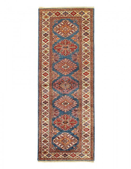 Fine Hand Knotted Kazak runner 3'X 8': Fine Hand Knotted Kazak runner 3'X 8' - NEW, Kazak, Hand-Knotted, Lamb's Wool, 300 -D15001- 862.This item is part of our fine auction collection which includes many fine home accessories including ant