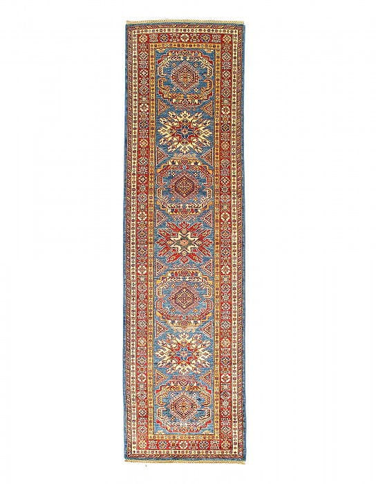Fine Hand Knotted Kazak runner 2'9"X 10'1": Fine Hand Knotted Kazak runner 2'9"X 10'1" - NEW, Kazak, Hand-Knotted, Lamb's Wool, 300 -D15002- 862.This item is part of our fine auction collection which includes many fine home accessories includin