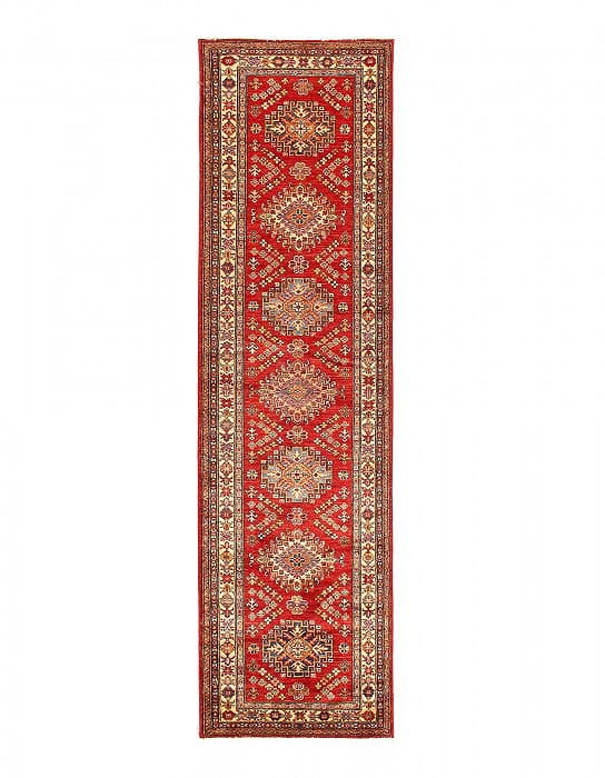 Fine Hand Knotted Kazak runner 2'9"X 9'9": Fine Hand Knotted Kazak runner 2'9"X 9'9" - NEW, Kazak, Hand-Knotted, Lamb's Wool, 300 -D15003- 862.This item is part of our fine auction collection which includes many fine home accessories including