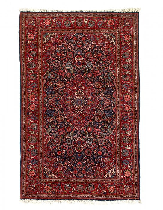 Navy Blue Fine Hand knotted Persian Antique kashan 4'2'' X 7'1'': Navy Blue Fine Hand knotted Persian Antique kashan 4'2'' X 7'1'' - 1920, Kashan, Hand-Knotted, Lamb's Wool, 300 -D14343- 862.This item is part of our fine auction collection which includes many fine h