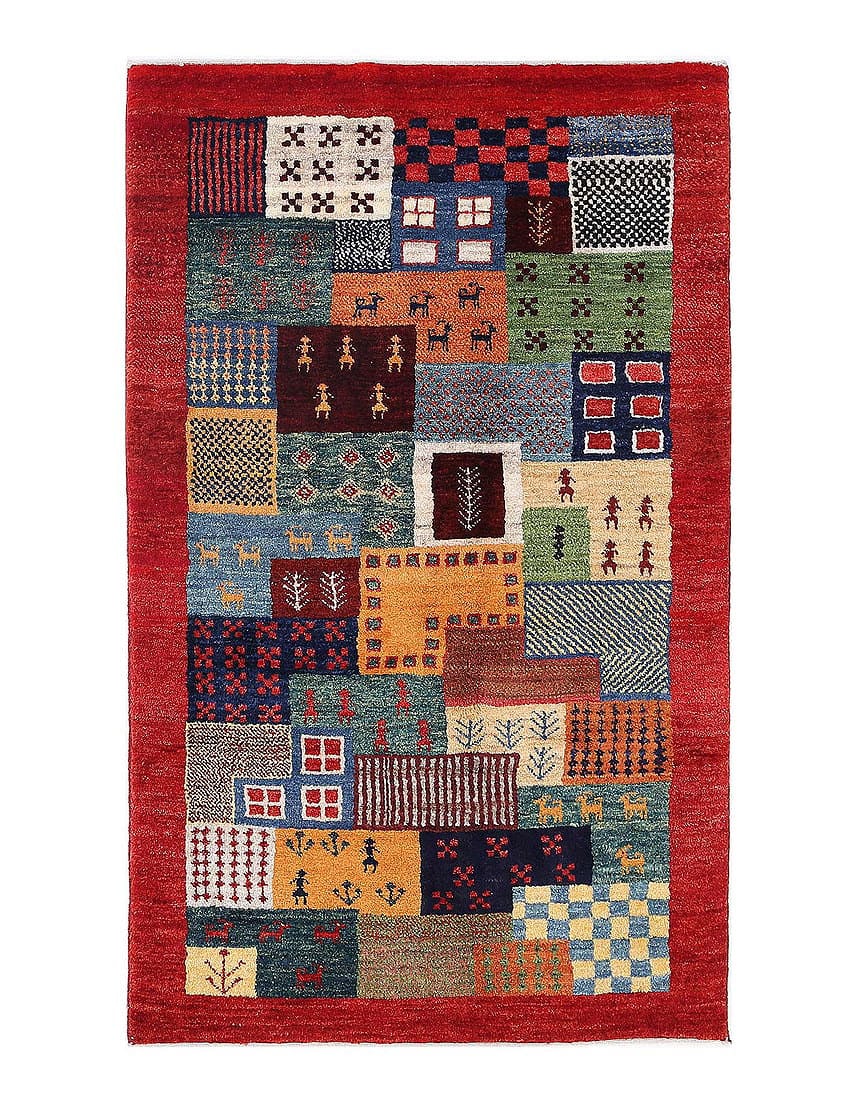 Fine Hand knotted Persian Gabbeh 2'9"X 4'7": Fine Hand knotted Persian Gabbeh 2'9"X 4'7" - NEW, Gabbeh, Hand-Knotted, Lamb's Wool, 300 -D13448- 862.This item is part of our fine auction collection which includes many fine home accessories includ