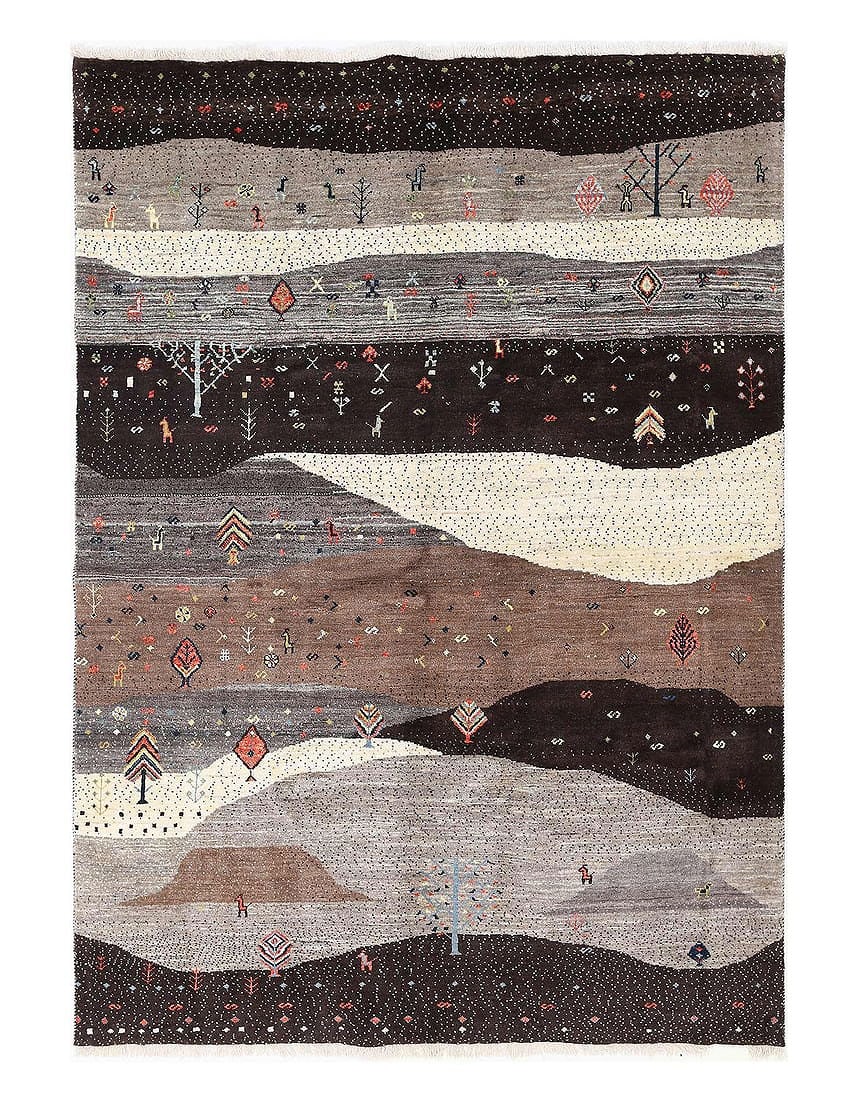 Fine Hand knotted Persian Gabbeh 6' X 8'5'': Fine Hand knotted Persian Gabbeh 6' X 8'5'' - New, Gabbeh, Hand-Knotted, Lamb's Wool, 300 -D13967- 862.This item is part of our fine auction collection which includes many fine home accessories includ