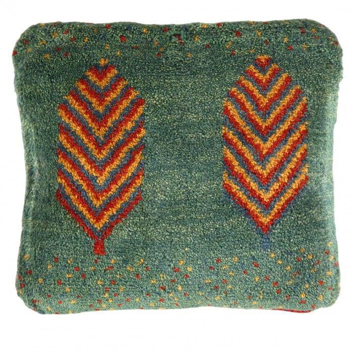 Fine Hand knotted Gabbeh pillow 16"X 16": Fine Hand knotted Gabbeh pillow 16"X 16" - N/A, Gabbeh, Hand-Woven, Lamb's Wool, 300 -PG 408- 862.This item is part of our fine auction collection which includes many fine home accessories including a