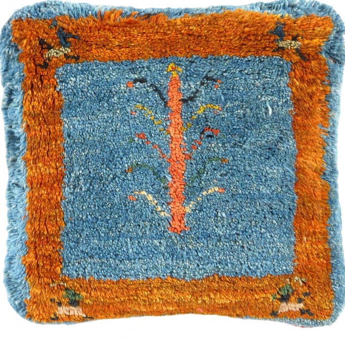 Fine Hand knotted Gabbeh pillow 15"X 15": Fine Hand knotted Gabbeh pillow 15"X 15" - N/A, Gabbeh, Hand-Woven, Lamb's Wool, 300 -PG 380- 862.This item is part of our fine auction collection which includes many fine home accessories including a