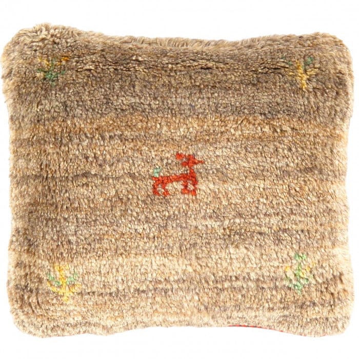 Fine Hand knotted Gabbeh pillow 15"X 16": Fine Hand knotted Gabbeh pillow 15"X 16" - N/A, Gabbeh, Hand-Woven, Lamb's Wool, 300 -PG 350- 862.This item is part of our fine auction collection which includes many fine home accessories including a