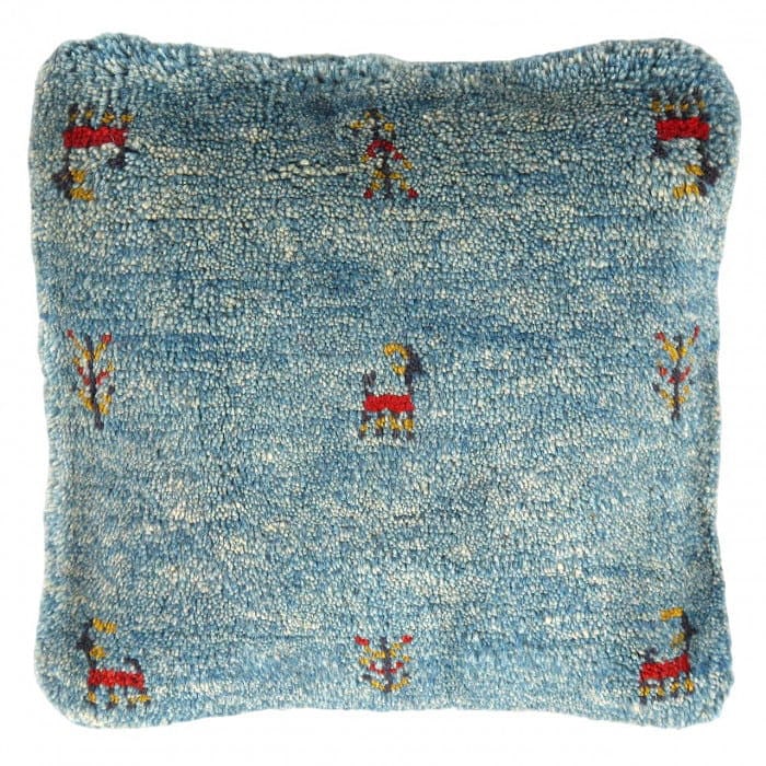 Fine Hand knotted Gabbeh pillow 16"X 16": Fine Hand knotted Gabbeh pillow 16"X 16" - N/A, Gabbeh, Hand-Woven, Lamb's Wool, 300 -PG 342- 862.This item is part of our fine auction collection which includes many fine home accessories including a