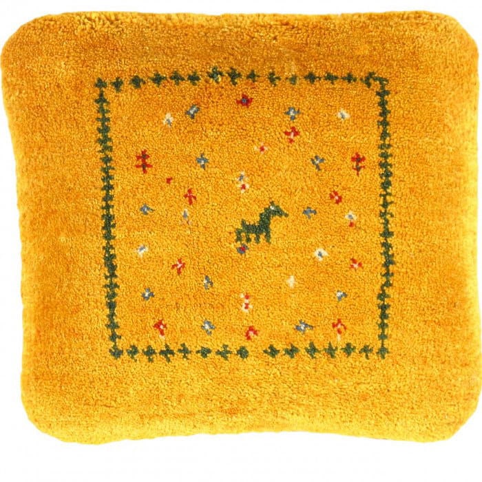 Fine Hand knotted Persian Gabbeh pillow 15'' X 16'': Fine Hand knotted Persian Gabbeh pillow 15'' X 16'' - New, Gabbeh, Handmade , Lamb's Wool, 300 -PG 142- 862.This item is part of our fine auction collection which includes many fine home accessories i