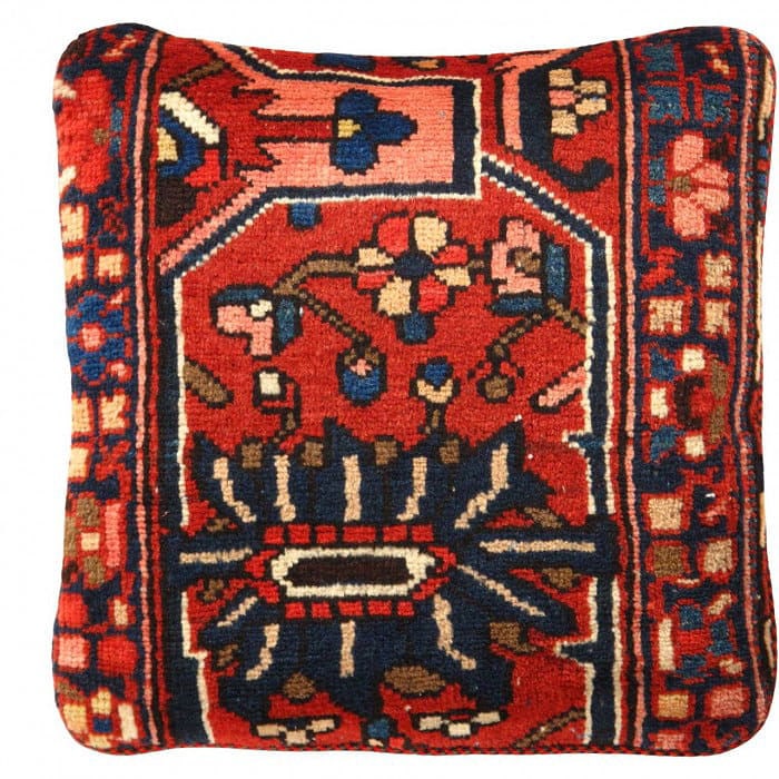 Pasargad Vintage Hand Knotted Farahan Rug Pillow 20": Pasargad Vintage Hand Knotted Farahan Rug Pillow 20" - N/A, Farahan, Hand-Woven, Lamb's Wool, 300 -K 235- 862.This item is part of our fine auction collection which includes many fine home accessories