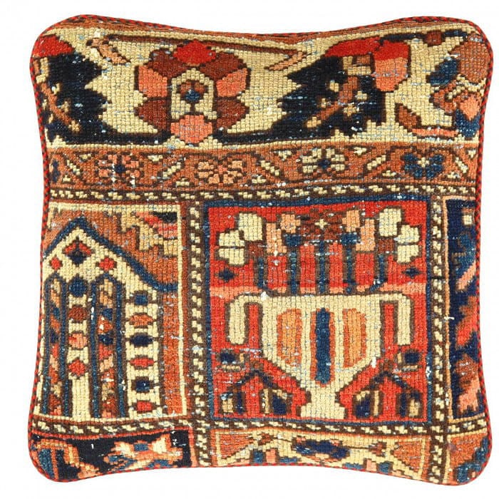 Pasargad Vintage Hand Knotted Farahan Rug Pillow 20": Pasargad Vintage Hand Knotted Farahan Rug Pillow 20" - N/A, Farahan, Hand-Woven, Lamb's Wool, 300 -K 232- 862.This item is part of our fine auction collection which includes many fine home accessories