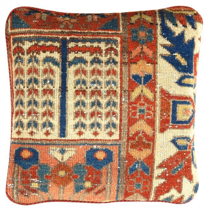 Pasargad Vintage Hand Knotted Farahan Rug Pillow 20": Pasargad Vintage Hand Knotted Farahan Rug Pillow 20" - N/A, Farahan, Hand-Woven, Lamb's Wool, 300 -K 231- 862.This item is part of our fine auction collection which includes many fine home accessories