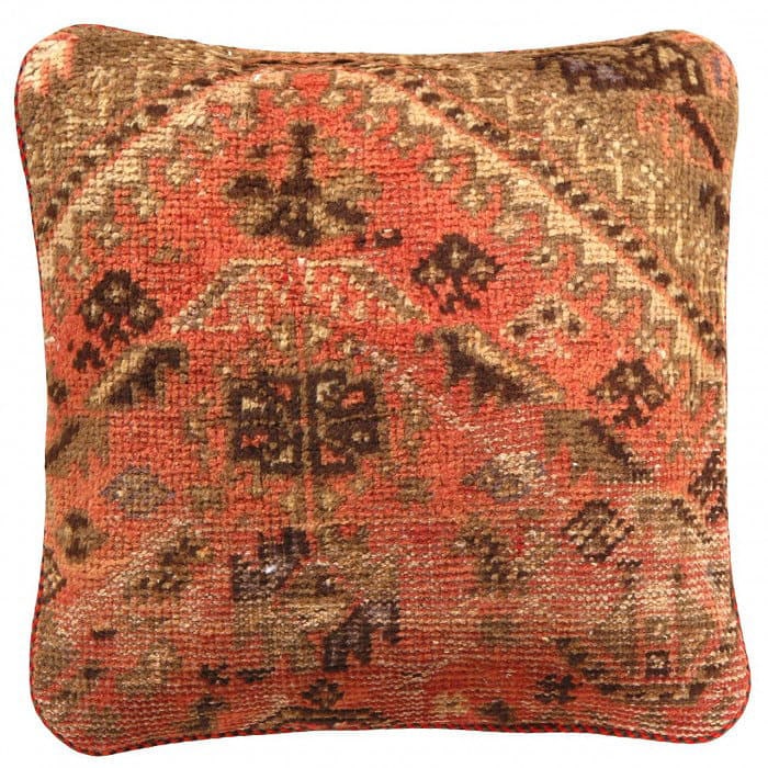 Pasargad Vintage Hand Knotted Farahan Rug Pillow 20": Pasargad Vintage Hand Knotted Farahan Rug Pillow 20" - N/A, Farahan, Hand-Woven, Lamb's Wool, 300 -K 225- 862.This item is part of our fine auction collection which includes many fine home accessories