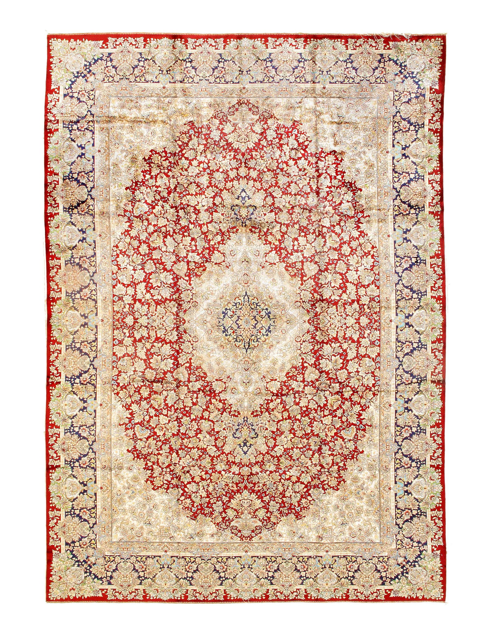 Persian Qum Design Rug 6'7"X 10': Persian Qum Design Rug 6'7"X 10' - NEW, Qum, Machine-Made, V. Silk, 300 -D15508- 862.This item is part of our fine auction collection which includes many fine home accessories including antique rugs, 