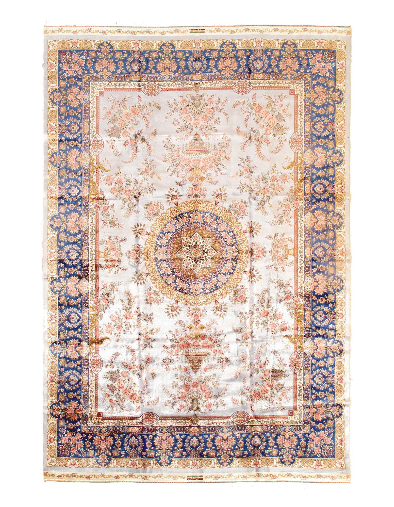 Persian Qum Design Rug 6'6"X 9'9": Persian Qum Design Rug 6'6"X 9'9" - NEW, Qum, Machine-Made, V. Silk, 300 -D15494- 862.This item is part of our fine auction collection which includes many fine home accessories including antique rugs,