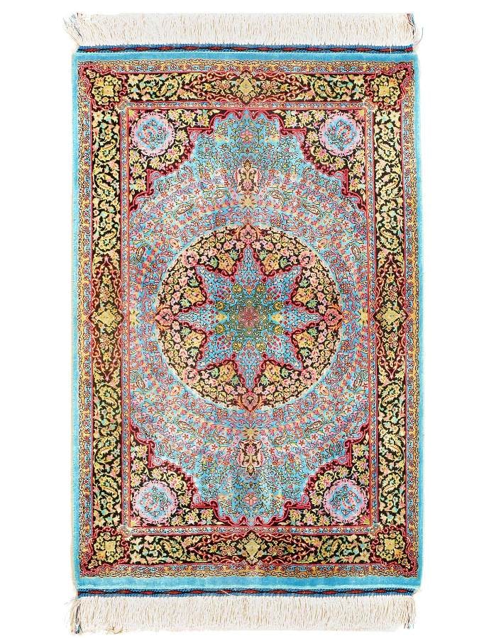 Persian Qum Design Rug 2'X 3': Persian Qum Design Rug 2'X 3' - NEW, Qum, Machine-Made, V. Silk, 300 -D15616- 862.This item is part of our fine auction collection which includes many fine home accessories including antique rugs, vin