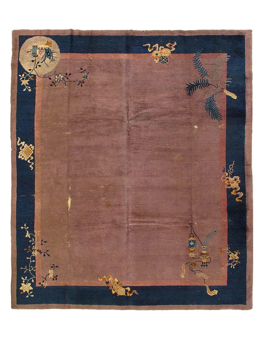 Antique Hand Knotted Chinese Art Deco 8'3'' X 9'3'': Antique Hand Knotted Chinese Art Deco 8'3'' X 9'3'' - 1920s, Art Deco, Hand-Knotted, Lamb's Wool, 300 -D11189- 862.This item is part of our fine auction collection which includes many fine home access