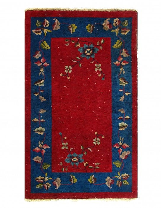 Red color Fine Antique chinese Art Deco 3' X 4'11'': Red color Fine Antique chinese Art Deco 3' X 4'11'' - Early 20th Century, Art Deco, Hand-Knotted, Lamb's Wool, 300 -D11368- 862.This item is part of our fine auction collection which includes many fin
