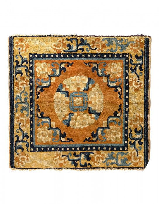 Antique 18th Century Chinese Ningxia Rug 2' X 2'2'': Antique 18th Century Chinese Ningxia Rug 2' X 2'2'' - Late 18th Century, Art Deco, Hand-Knotted, Lamb's Wool, 300 -D12283- 862.This item is part of our fine auction collection which includes many fine