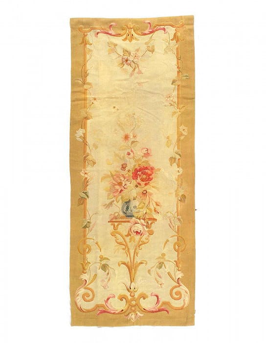 Fine Hand Knotted Antique Tapestery 3'4"X 8'5": Fine Hand Knotted Antique Tapestery 3'4"X 8'5" - CIRCA 1880, Aubusson, Hand-Woven, Lamb's Wool, 300 -D14899- 862.This item is part of our fine auction collection which includes many fine home accessor