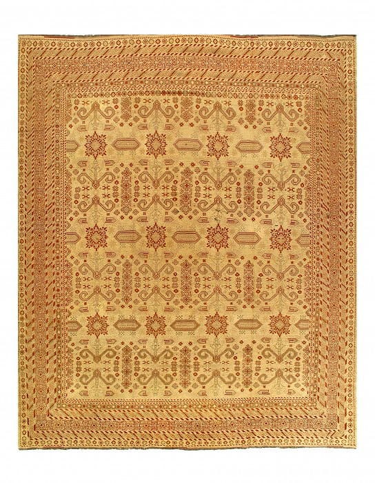 Gold Color Fine Hand Knotted Bakhshayesh Rug 10' X 12': Gold Color Fine Hand Knotted Bakhshayesh Rug 10' X 12' - New, Bakhshaish, Hand-Knotted, Flat Weave, 300 -D08442- 862.This item is part of our fine auction collection which includes many fine home acce