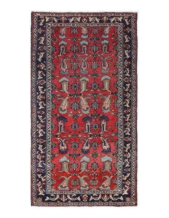 Persain Hand Knotted Antique Bakhtiari rug 4'11'' X 9': Persain Hand Knotted Antique Bakhtiari rug 4'11'' X 9' - Circa 1950, Bakhtiari, Hand-Knotted, Lamb's Wool, 300 -D13323- 862.This item is part of our fine auction collection which includes many fine ho