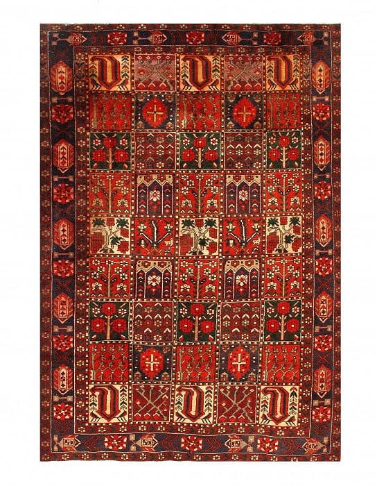 Persian Bakhtiari Rug - 6'7" x 9'5": Persian Bakhtiari Rug - 6'7" x 9'5" - Circa 1970, Bakhtiari, Hand-Knotted, Lamb's Wool, 300 -D11214- 862.This item is part of our fine auction collection which includes many fine home accessories incl