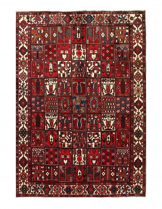 Persian Vintage Bakhtiari Rug - 6'11'' x 9'11'': Persian Vintage Bakhtiari Rug - 6'11'' x 9'11'' - Circa 1970, Bakhtiari, Hand-Knotted, Lamb's Wool, 300 -D11216- 862.This item is part of our fine auction collection which includes many fine home acce
