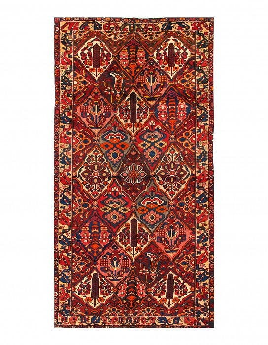 Persian Vintage Bakhtiari Rug - 5' x 10'6'': Persian Vintage Bakhtiari Rug - 5' x 10'6'' - Circa 1970, Bakhtiari, Hand-Knotted, Lamb's Wool, 300 -D11217- 862.This item is part of our fine auction collection which includes many fine home accessor