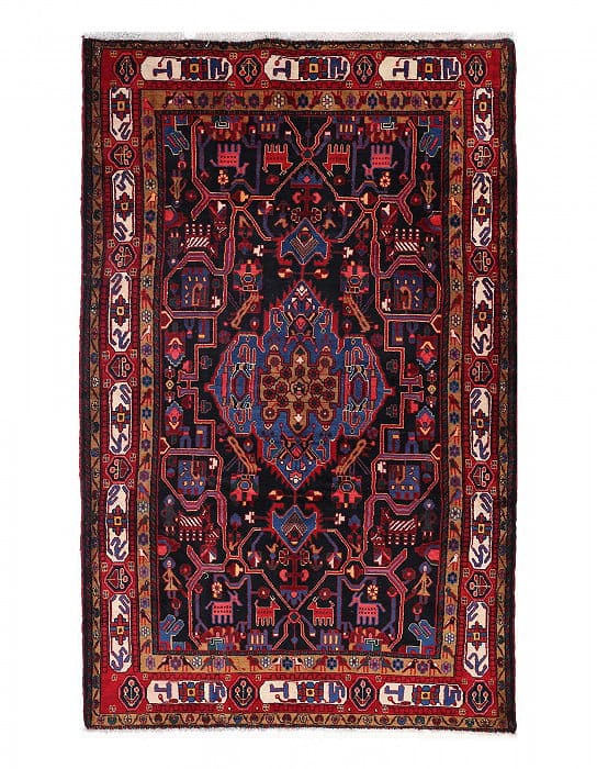 Persian Vintage hand knotted Bakhtiari 5'7'' X 9'2'': Persian Vintage hand knotted Bakhtiari 5'7'' X 9'2'' - New, Bakhtiari, Hand-Knotted, Lamb's Wool, 300 -D14034- 862.This item is part of our fine auction collection which includes many fine home access