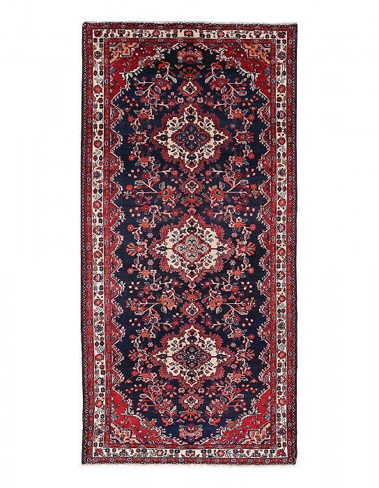 Fine Hand knotted Persian Vintage Bakhtiari 5'4'' X 11'1'': Fine Hand knotted Persian Vintage Bakhtiari 5'4'' X 11'1'' - 1980, Bakhtiari, Hand-Knotted, Lamb's Wool, 300 -D14035- 862.This item is part of our fine auction collection which includes many fine home
